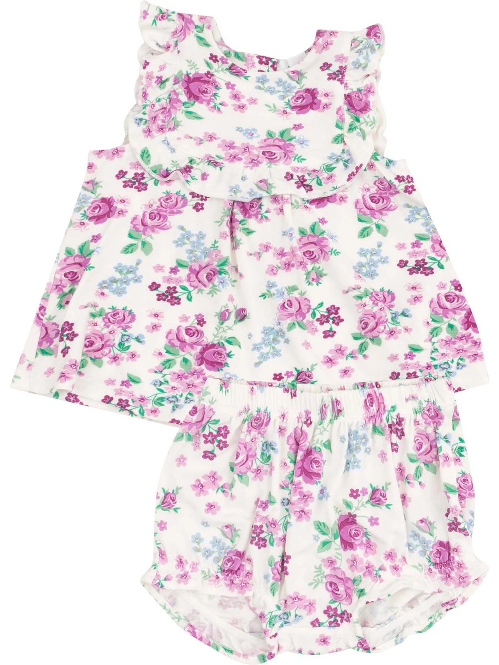 Angel Dear Cute Little Roses Ruffle Top and Bloomer Set